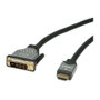 ROLINE Cable Adaptador de Video HDMI a DVI-D 1,5 m, Negro/Plata