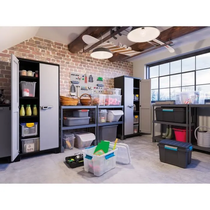 KETER Armario Alto TITAN, 44 x 80 x 182 cm, Color Gris