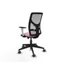 PIQUERAS Y CRESPO Silla de oficina Motilla con mecanismo Sincro/Traslack, Rosa y Gris