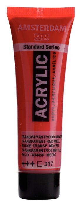 Amsterdam Standard Series Acrílico Rojo Transparente Medio 317 Amsterdam Standard Series Acrílico Rojo Transparente Medio 317