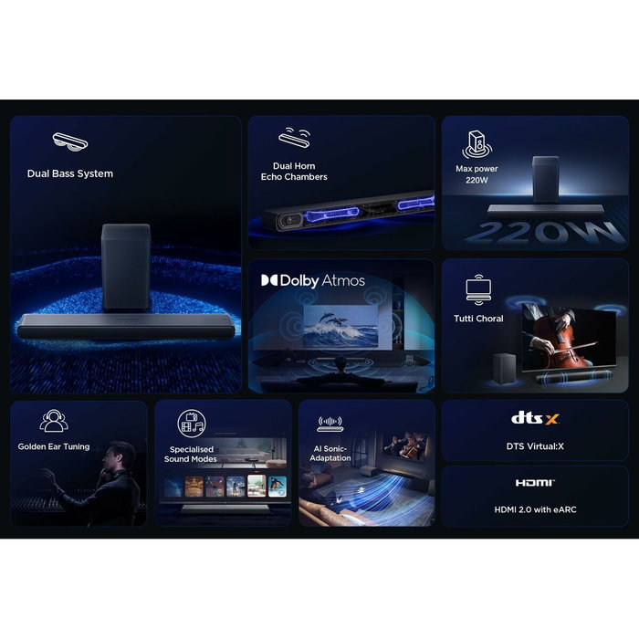 Barra de Sonido TCL S55HE Negro 40 W 60 W