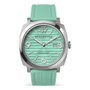 Watchpeople Reloj Analógico para Mujer con Correa Verde y Caja Gris