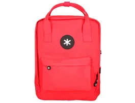 Antartik Mochila Cubo 2 asas y bolsillos exteriores color Rojo 300x115x390 mm para uso diario y escolar