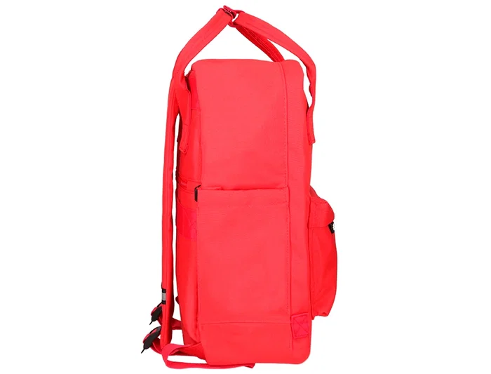 Antartik Mochila Cubo 2 asas y bolsillos exteriores color Rojo 300x115x390 mm para uso diario y escolar