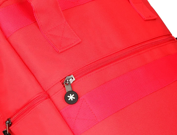 Antartik Mochila Cubo 2 asas y bolsillos exteriores color Rojo 300x115x390 mm para uso diario y escolar