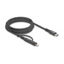 DeLOCK Cable USB 2 en 1 USB Type-C™ a USB Type-C™ / Lightning™ de 2 m, 60 W