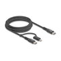 DeLOCK Cable USB 2 en 1 USB Type-C™ a USB Type-C™ / Lightning™ de 2 m, 60 W
