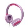 KidsBeat2 Auriculares Diadema Alámbrico para Niños, Modelo KIDSBEAT2 - Límite de Volumen 85 dB, Micrófono Integrado, Plegables, Rosa
