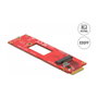 DeLOCK Konverter EDSFF E1.S zu M.2 Key M Slot NVMe 63797 Rojo