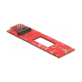 DeLOCK Konverter EDSFF E1.S zu M.2 Key M Slot NVMe 63797 Rojo