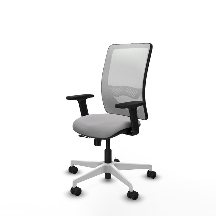 PIQUERAS Y CRESPO Silla de oficina Zulema con mecanismo Sincro/Traslack, Gris claro y Blanco PIQUERAS Y CRESPO Silla de oficina Zulema con mecanismo Sincro/Traslack, Gris claro y Blanco