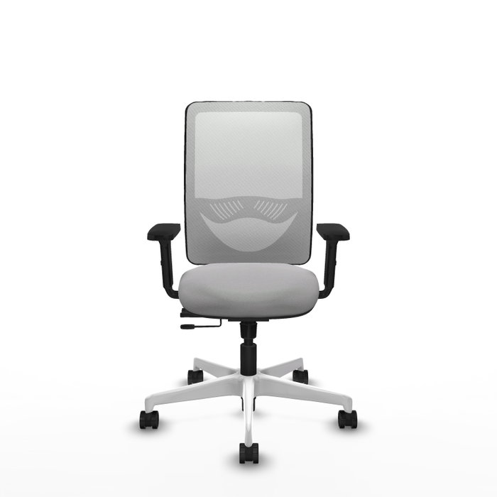 PIQUERAS Y CRESPO Silla de oficina Zulema con mecanismo Sincro/Traslack, Gris claro y Blanco PIQUERAS Y CRESPO Silla de oficina Zulema con mecanismo Sincro/Traslack, Gris claro y Blanco
