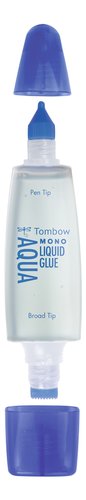 Tombow Pegamento cola líquida transparente aqua permanente con 2 puntas de 50 ml Tombow Pegamento cola líquida transparente aqua permanente con 2 puntas de 50 ml