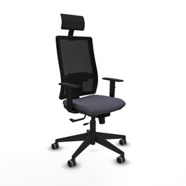 PIQUERAS Y CRESPO Silla de oficina Horna Sincro/Traslack Gris oscuro/Negro