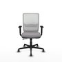 PIQUERAS Y CRESPO Silla de oficina Haches con mecanismo Sincro/Traslack, Gris y Blanco