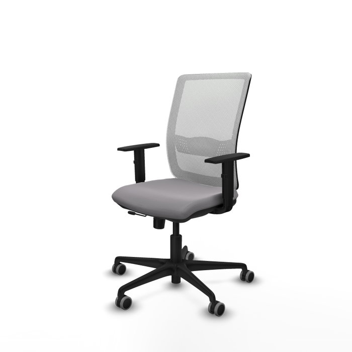 PIQUERAS Y CRESPO Silla de oficina Haches con mecanismo Sincro/Traslack, Gris y Blanco PIQUERAS Y CRESPO Silla de oficina Haches con mecanismo Sincro/Traslack, Gris y Blanco