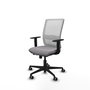 PIQUERAS Y CRESPO Silla de oficina Haches con mecanismo Sincro/Traslack, Gris y Blanco