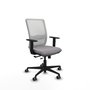 PIQUERAS Y CRESPO Silla de oficina Haches con mecanismo Sincro/Traslack, Gris y Blanco