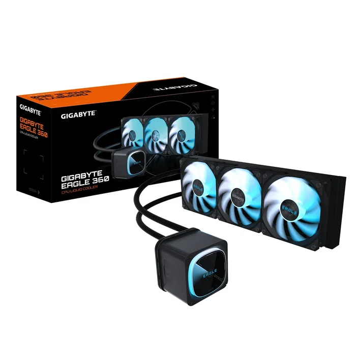 Gigabyte Eagle 360 Sistema de refrigeración líquida con 3 ventiladores ARGB de 120 mm Gigabyte Eagle 360 Sistema de refrigeración líquida con 3 ventiladores ARGB de 120 mm