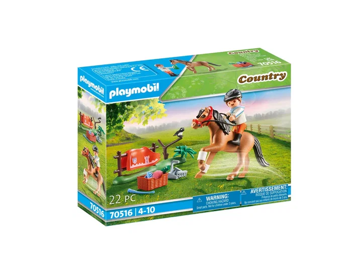 Playmobil 70516 Figura de Juguete Country - Set de 22 Piezas para Niños de 4 Años, Pony Connemara, Multicolor