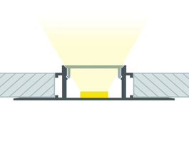 Perfil de Aluminio para Tira LED Integración 30mm con Difusor Opal - 2 Metros