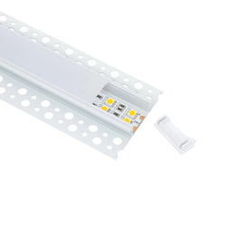 Perfil de Aluminio para Tira LED Integración 30mm con Difusor Opal - 2 Metros