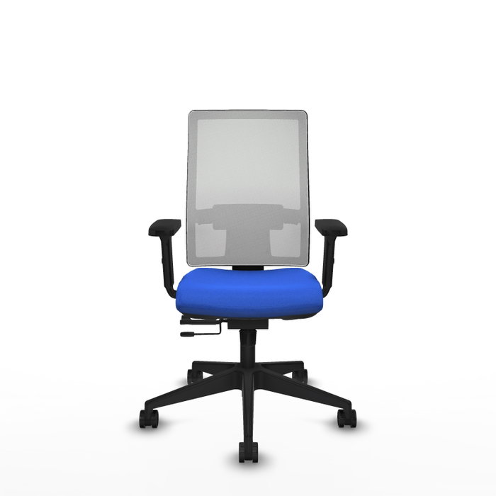 PIQUERAS Y CRESPO Silla de oficina Horna Azul con respaldo de malla blanco