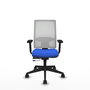 PIQUERAS Y CRESPO Silla de oficina Horna Azul con respaldo de malla blanco