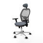 PIQUERAS Y CRESPO Silla de oficina Jorquera Gris con mecanismo Sincro/Traslack