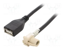 4CARMEDIA Cable Fakra HSD en ángulo a USB A de 1m