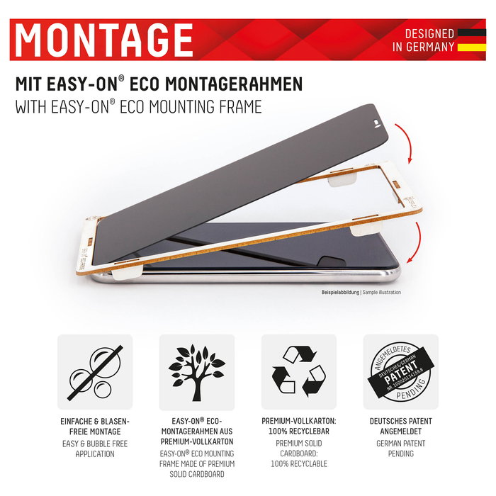 Displex DISPLEX Privacy 10H Full Cover Protector de Pantalla de Vidrio Templado para Apple iPhone 13/13 Pro/14/16e/17e, Filtro Privacidad, Anti-Rayones, Aplicación en Seco