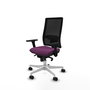 PIQUERAS Y CRESPO Silla de oficina Horna, Mecanismo Sincro, Morado/Negro