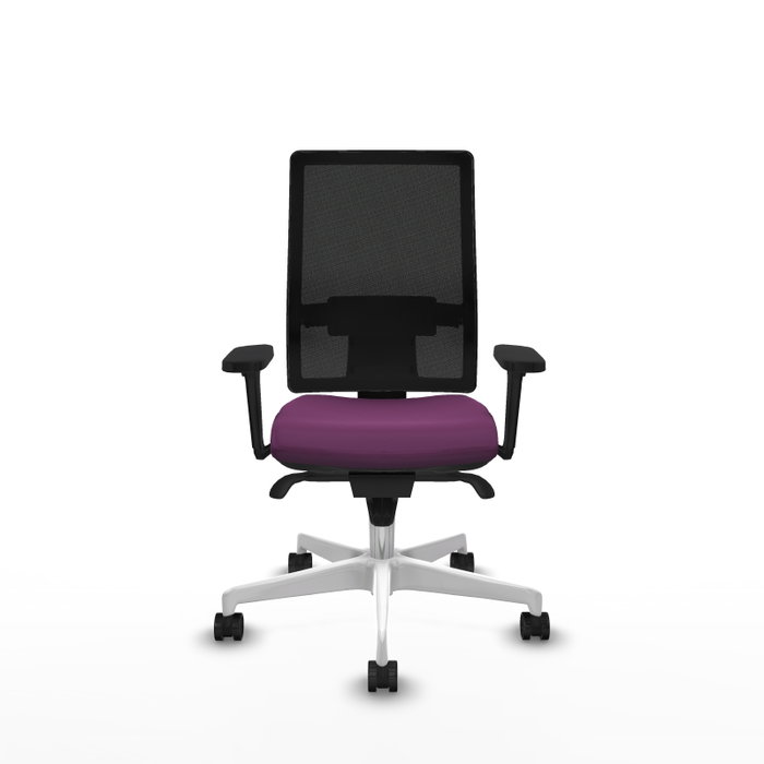 PIQUERAS Y CRESPO Silla de oficina Horna, Mecanismo Sincro, Morado/Negro