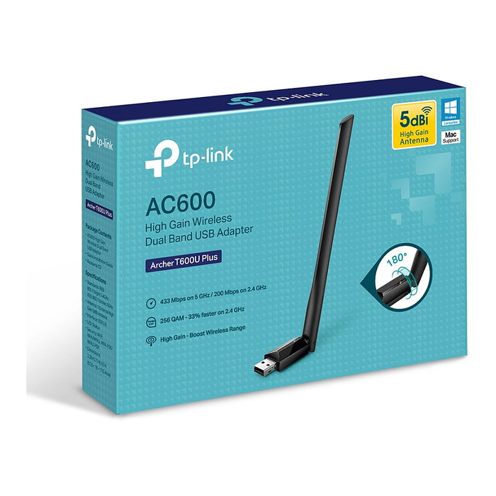 TP-Link Adaptador Inalámbrico USB AC600 WLAN 600 Mbit/s Negro
