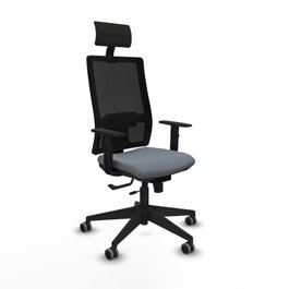 PIQUERAS Y CRESPO Silla de oficina Horna Gris y Negro con mecanismo Sincro/Traslack