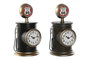 DKD Home Decor Reloj de Sobremesa Metal Gasoline Surtido de 2 Unidades