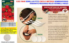 Semillas Fito Cinta Rabanito Redondo Rojo 5 mt.