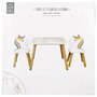 Home Deco Kids Conjunto Mesa y 2 Sillas Infantil Unicornio Licorne 55x55x43 cm Mesa, 28x28x51 cm Silla