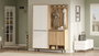 Hanah Home OS1-SW Recibidor Roble y Blanco 147.4x195.6x35.5cm Organizador Entrada