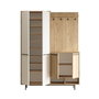 Hanah Home OS1-SW Recibidor Roble y Blanco 147.4x195.6x35.5cm Organizador Entrada