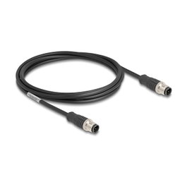 DeLOCK Cable M12 Codificado D 4 Pin Macho a Macho PVC 2 m