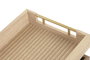 DKD Home Decor Set de 4 Bandejas de Madera Marrón y Natural 52x36x5,5 cm