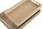 DKD Home Decor Set de 4 Bandejas de Madera Marrón y Natural 52x36x5,5 cm