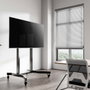 Aisens Soporte de Suelo Motorizado Pro con Ruedas FTF100E-271 Negro