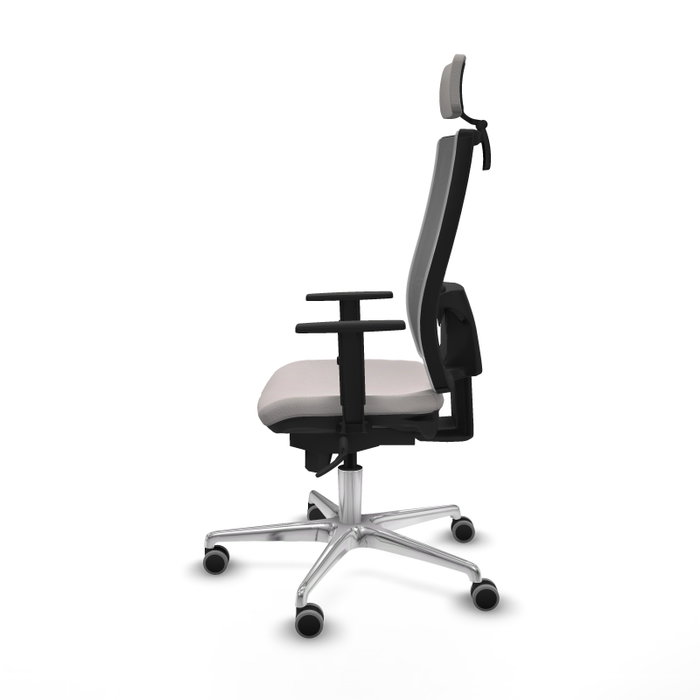 PIQUERAS Y CRESPO Silla de oficina Horna Blanco y Gris con Mecanismo Sincro PIQUERAS Y CRESPO Silla de oficina Horna Blanco y Gris con Mecanismo Sincro