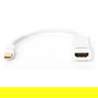 Digitus Cable Mini DisplayPort a HDMI Tipo A St/Bu 0.15m Blanco