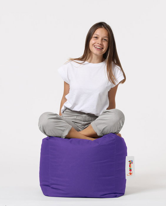 Atelier Del Sofa Pouf de Jardín Exterior Púrpura - Cómodo y Resistente a la Intemperie para Relajarse
