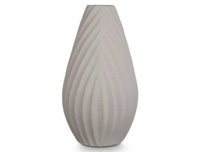 Giftdecor Jarrón Cerámica Raya Diagonal 49 cm Gris