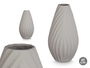 Giftdecor Jarrón Cerámica Raya Diagonal 49 cm Gris