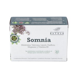 BETULA Somnia 30 Cápsulas para Conciliar el Sueño y Aliviar Jet Lag - Apto para Vegetarianos